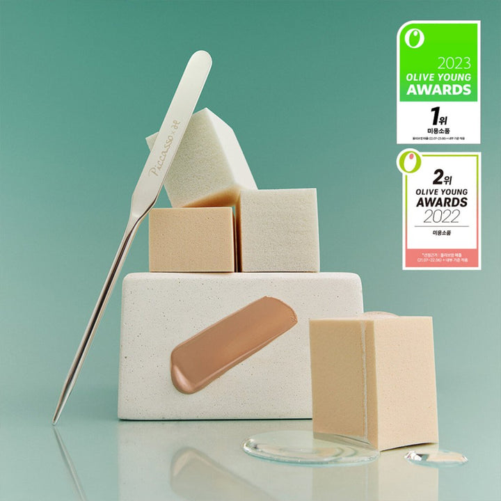 Piccasso X HamKyungSik Makyaj Spatulası (2X Makyaj süngeri hediyeli) - Piccasso - Vionine